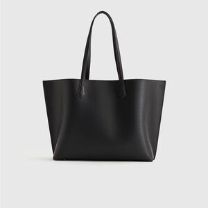 Quince Italian Leather Triple Compartment Shopper Tote